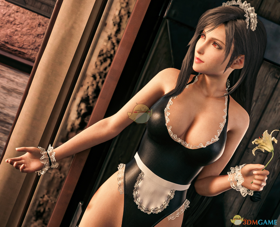 《最终幻想7：重制版》清凉浅妆女仆妆的蒂法MOD