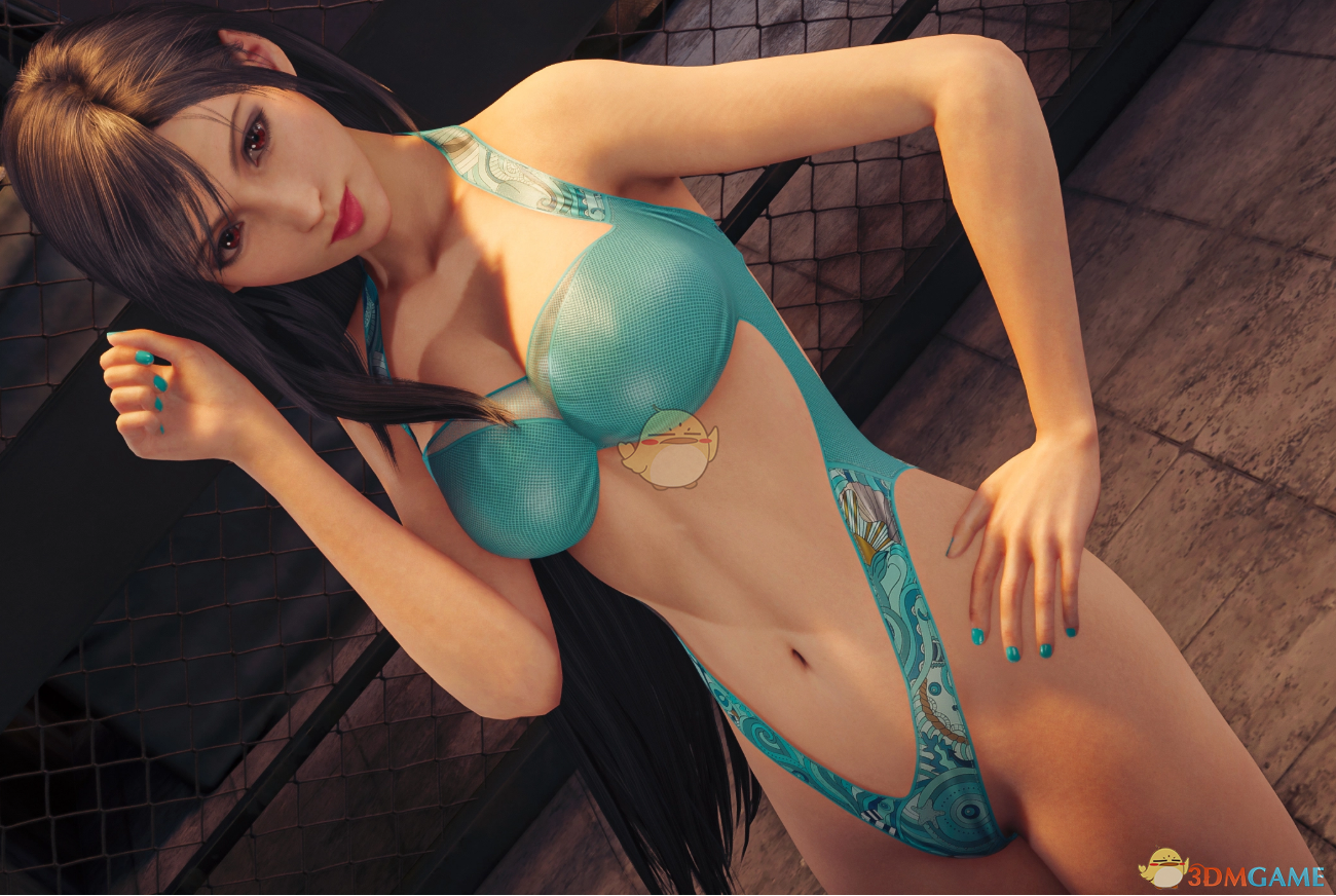 《最终幻想7：重制版》穿火辣连体泳衣的无妆蒂法合集MOD