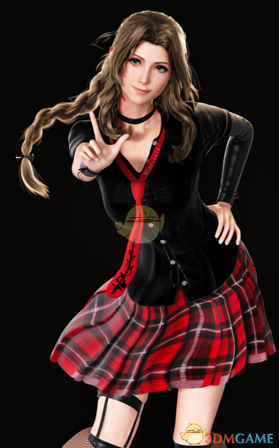 《最终幻想7：重制版》穿玛丽罗斯黑色朋克服装的爱丽丝MOD