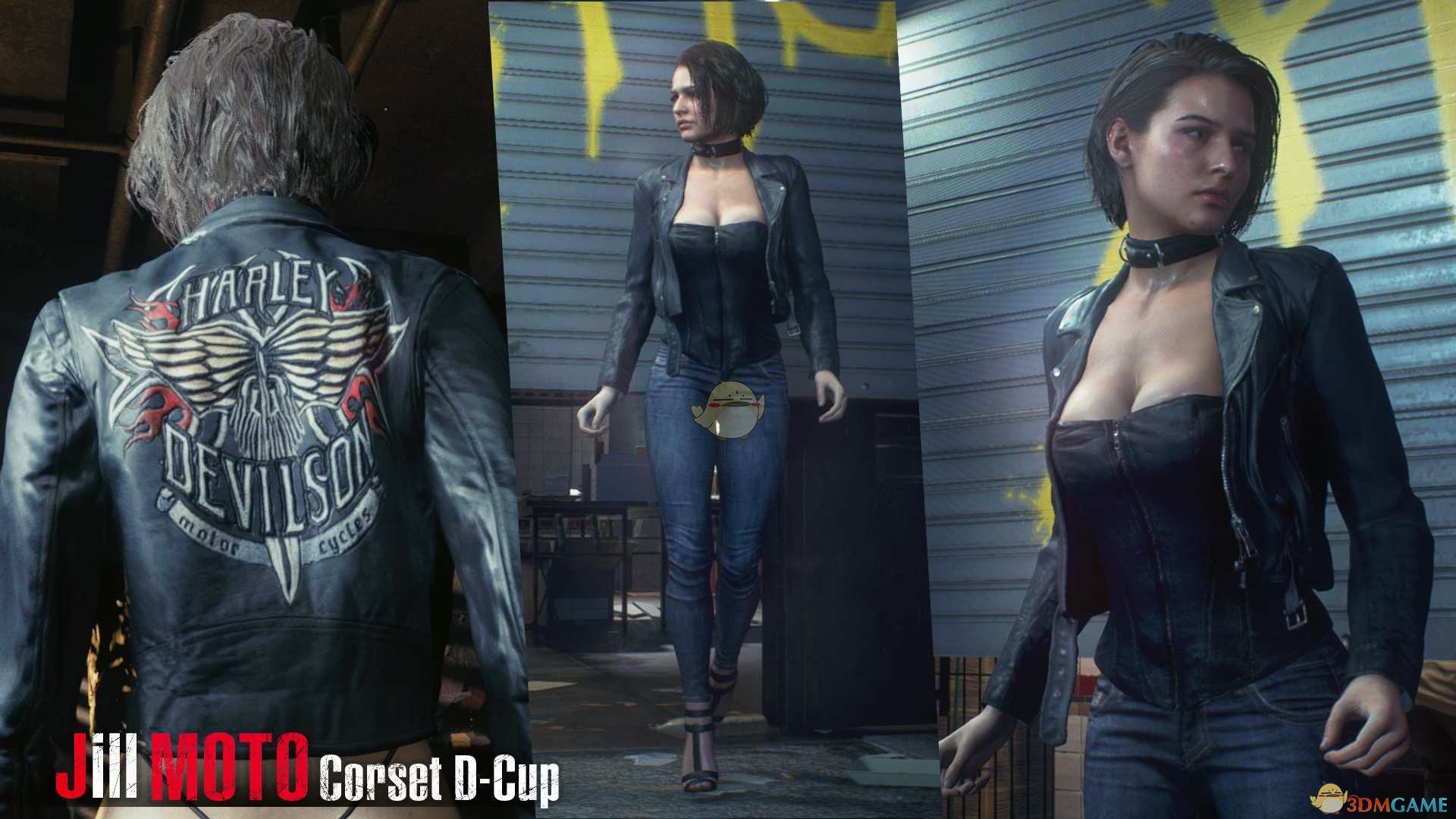 《生化危机3：重制版》大胸性感夹克摩托装MOD