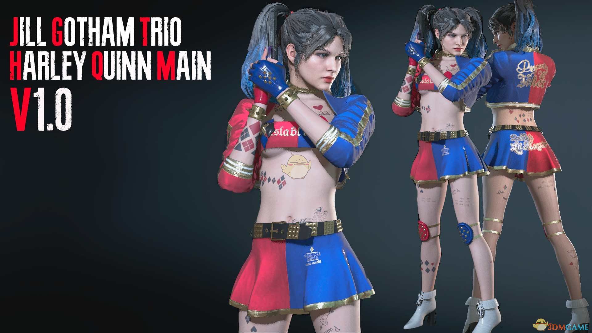 《生化危机3：重制版》红蓝经典小丑女服装MOD