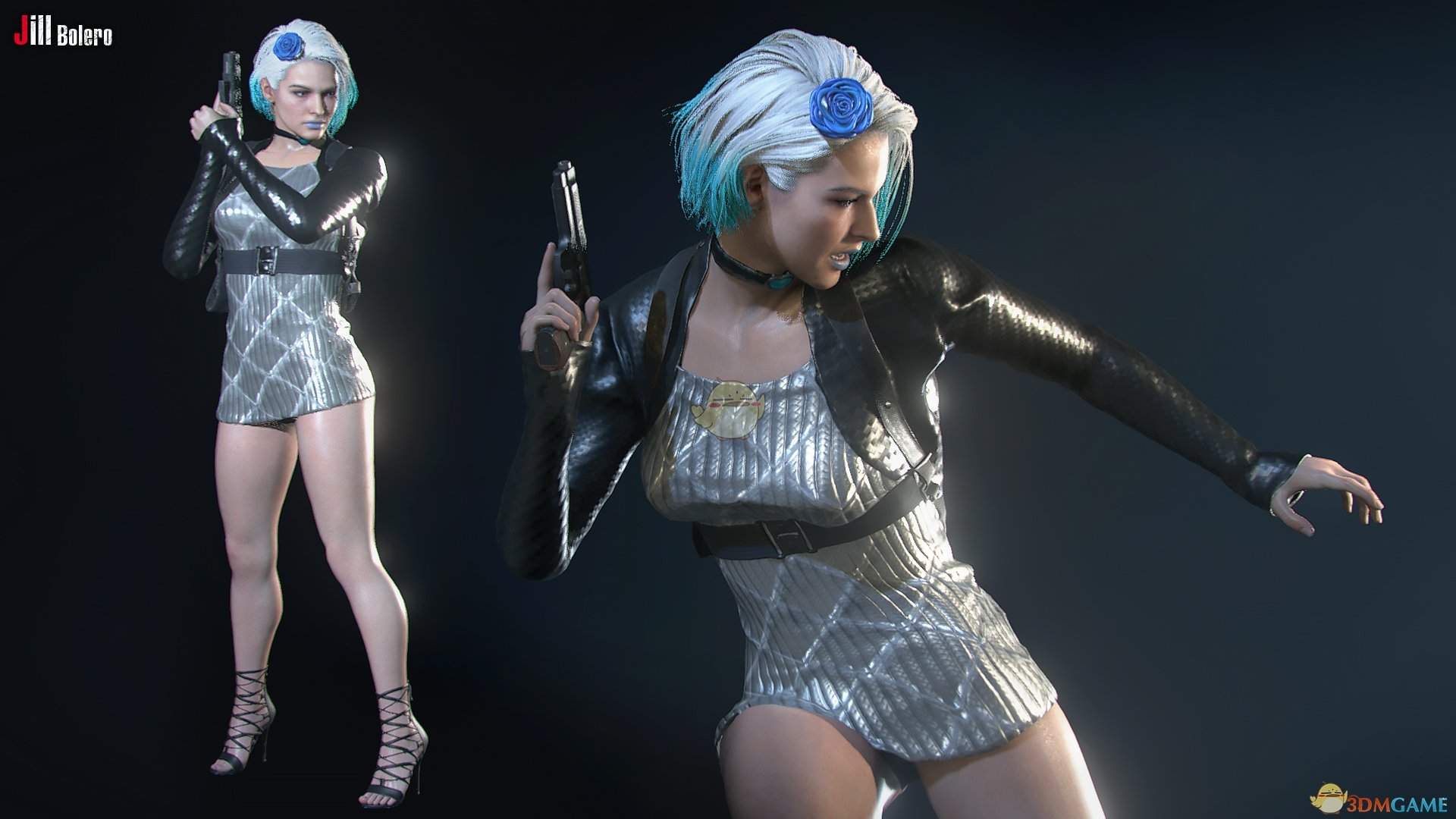 《生化危机3：重制版》吉尔性感蓝玫瑰皮衣MOD