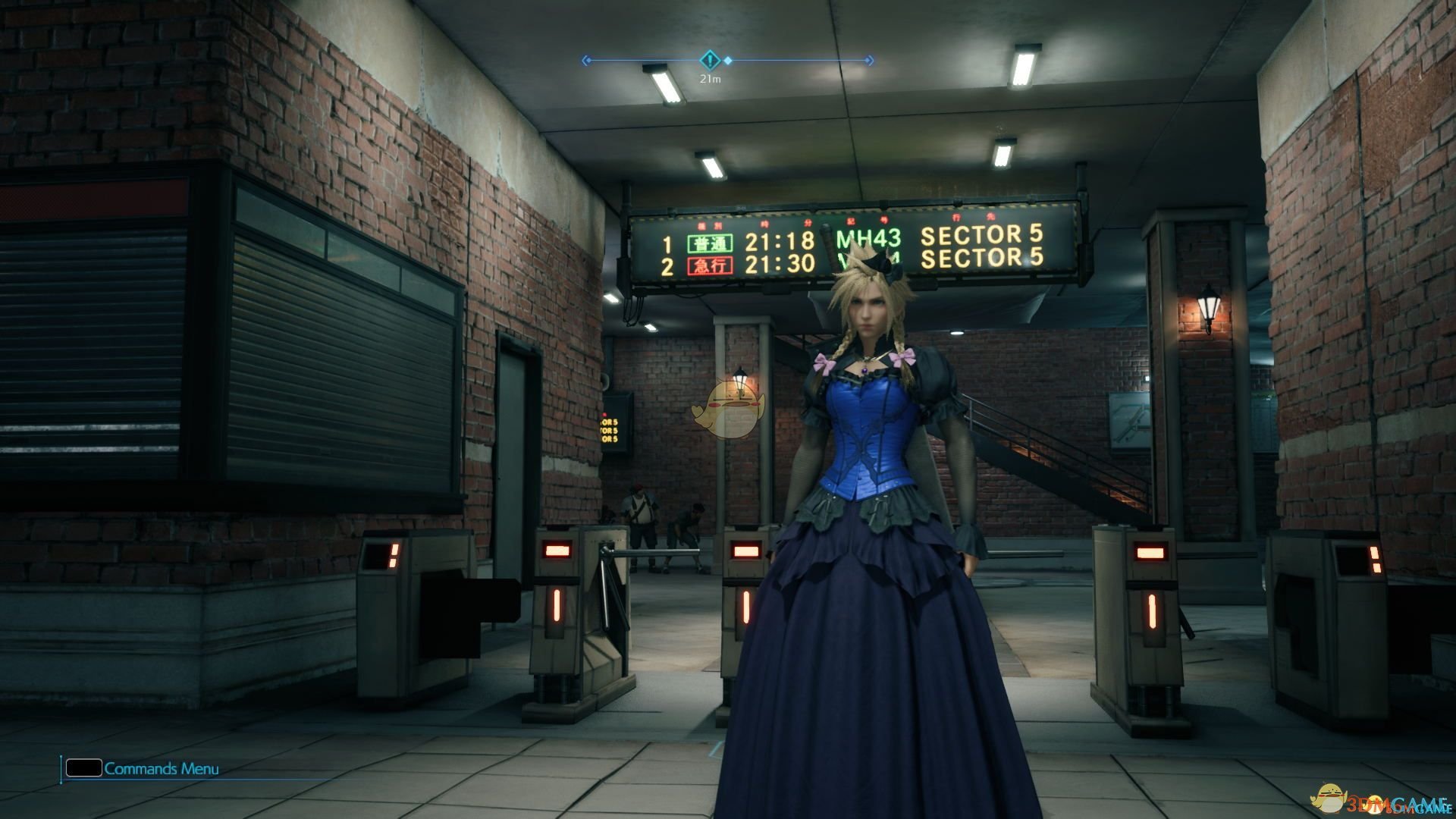 《最终幻想7：重制版》穿紫色晚礼服连衣裙的克劳德MOD