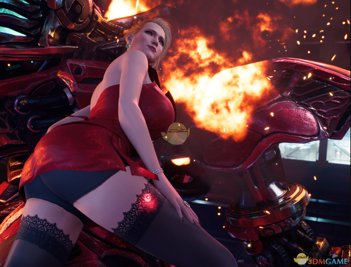 《最终幻想7：重制版》更曲线的斯嘉莱特裙版MOD