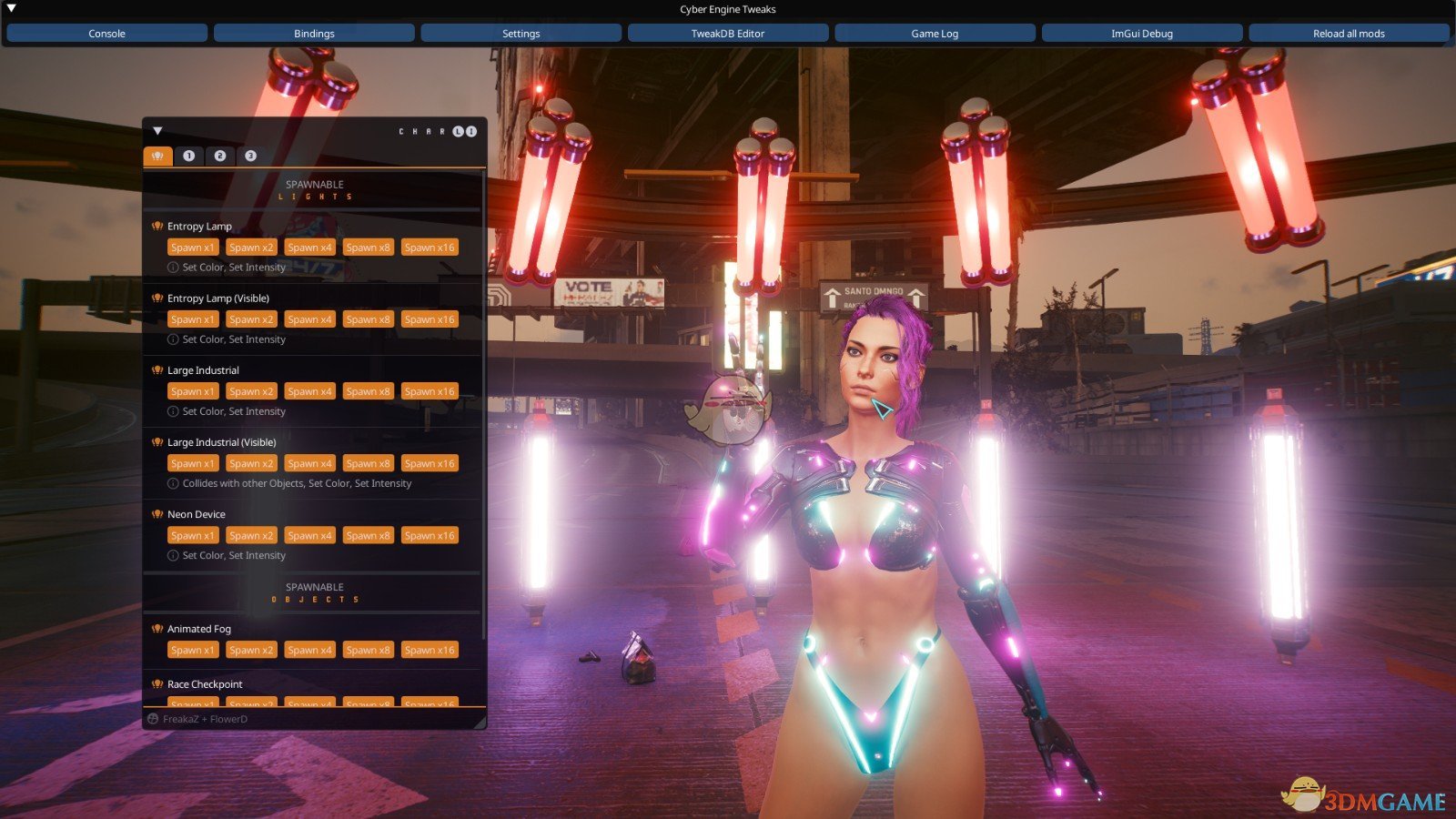 《赛博朋克2077》角色照明MOD