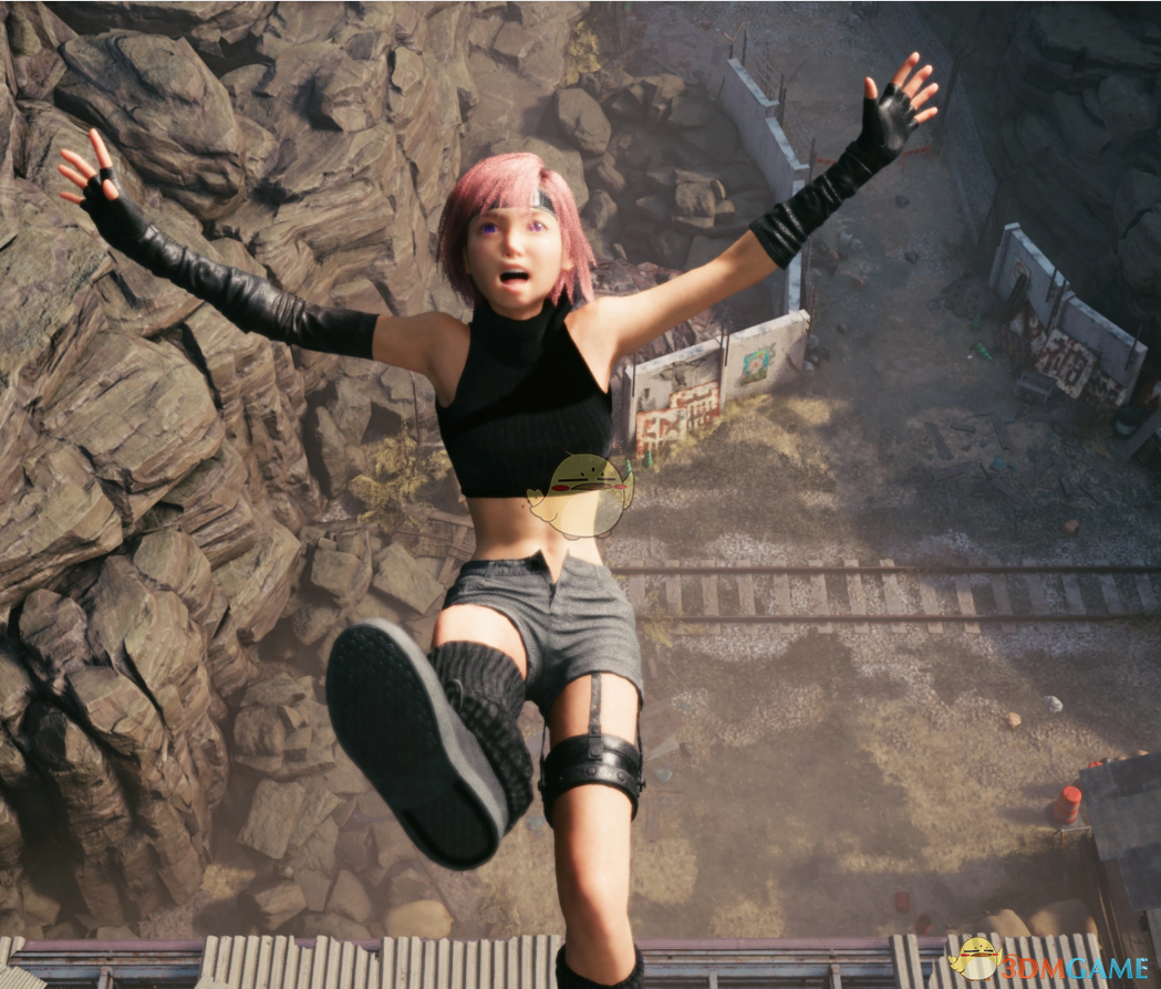 《最终幻想7：重制版》尤菲的黄色斗篷和黑色去除护肩服装MOD