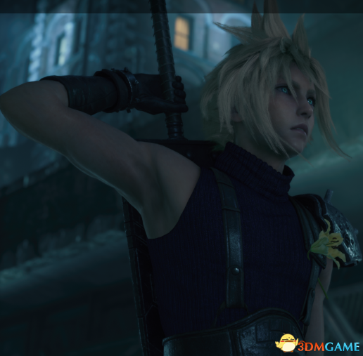 《最终幻想7：重制版》克劳德原始概念艺术图中的头发MOD