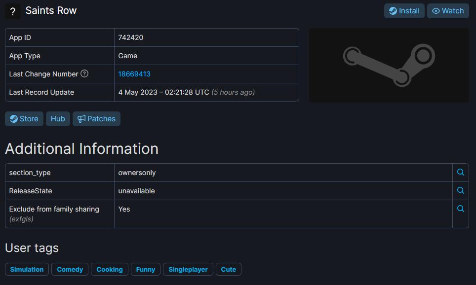 《黑道圣徒：重启版》现身Steam后台 预计8月发售