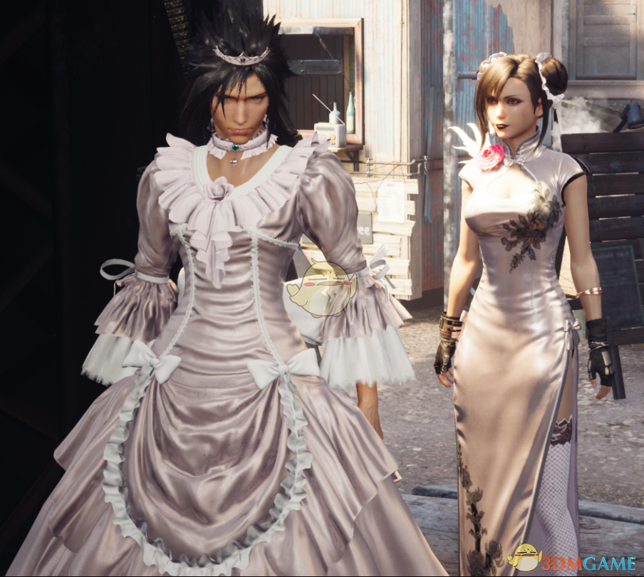 《最终幻想7：重制版》穿白色礼服裙的扎克斯MOD