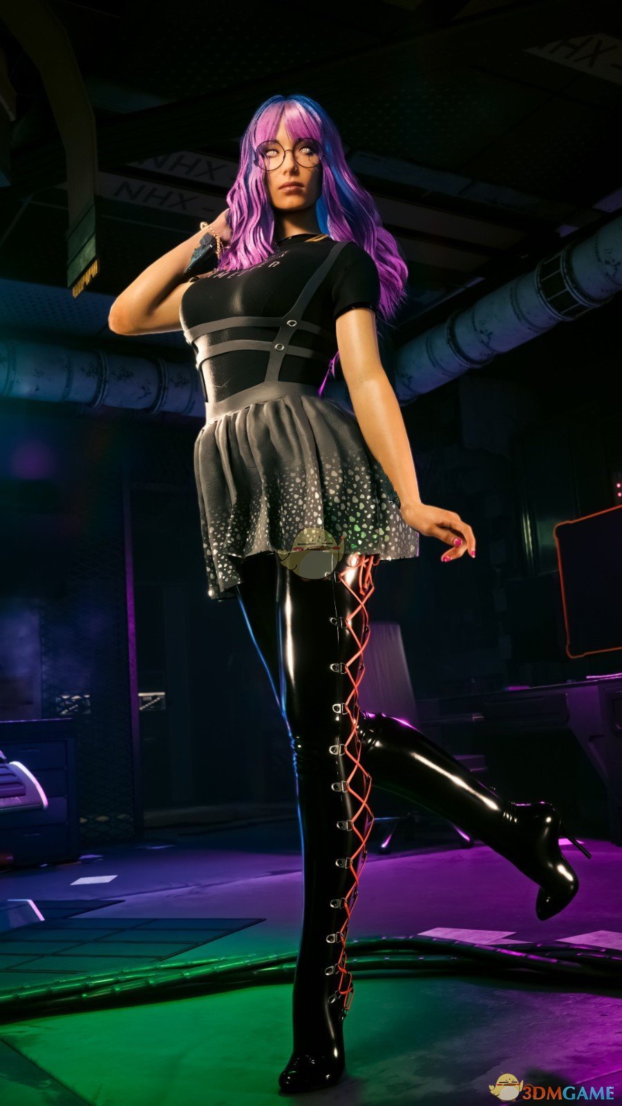 《赛博朋克2077》Wizzo的侧边系带低腰高筒靴MOD