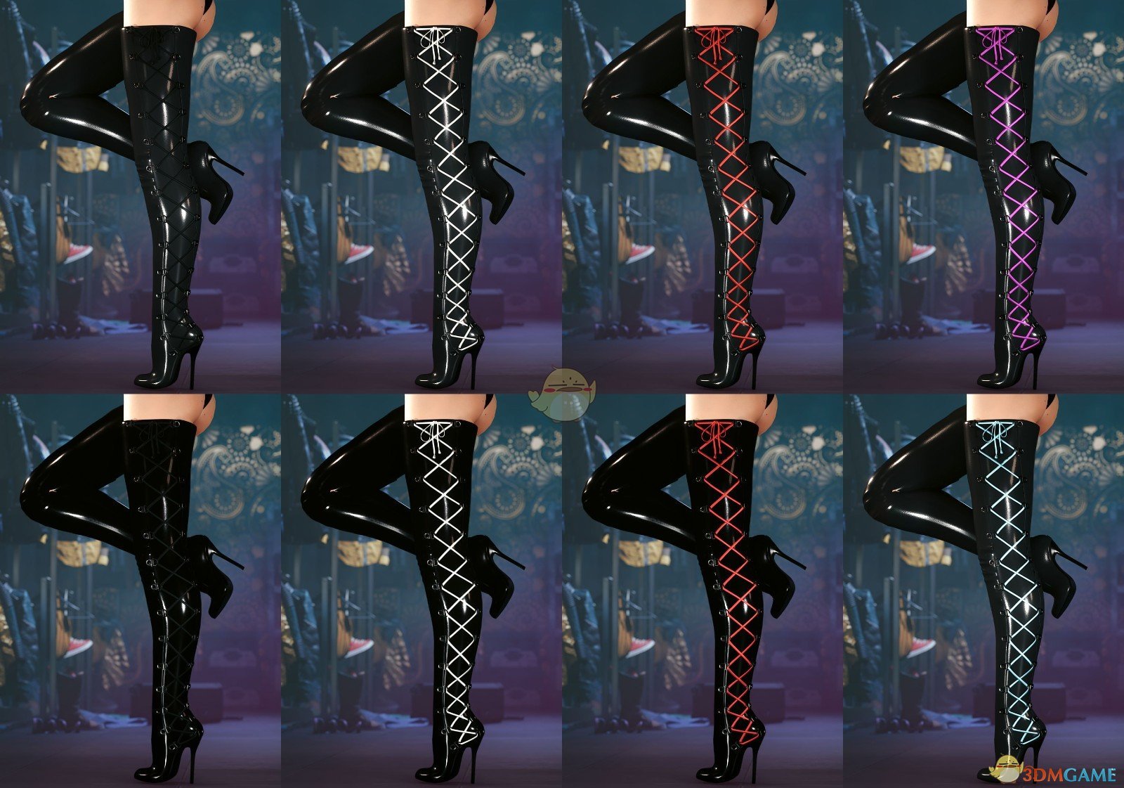 《赛博朋克2077》Wizzo的侧边系带低腰高筒靴MOD