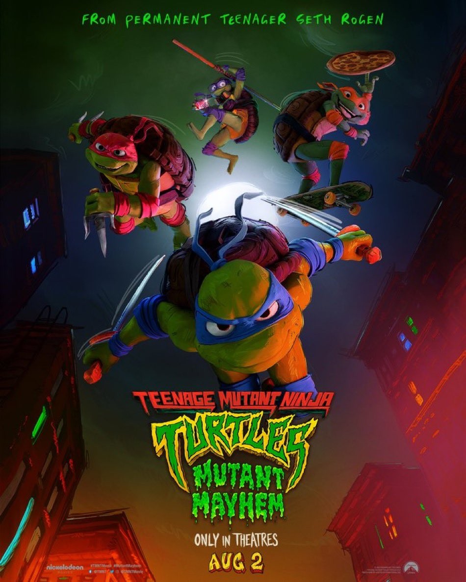 8月上映《忍者神龟：变种大乱斗》公布角色海报