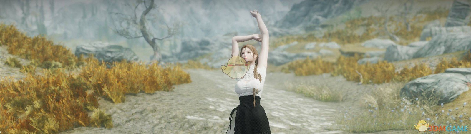 《上古卷轴5：天际重制版》漂亮的女性闲置扩展SEMOD