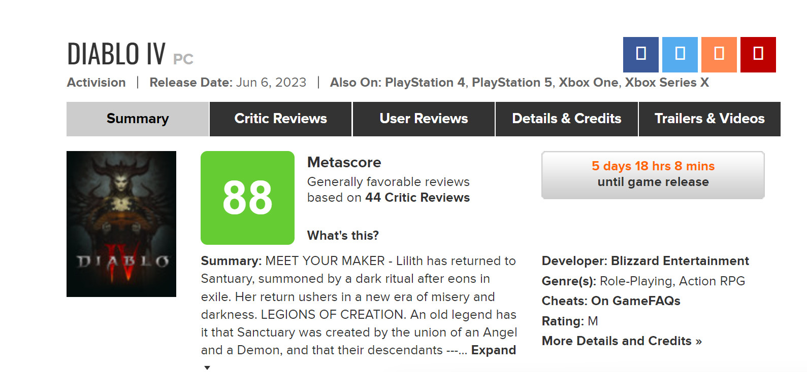 《暗黑4》IGN 9分：一部让人难以放下的大师级ARPG