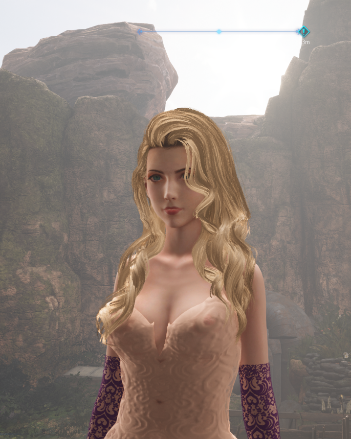 《最终幻想7：重制版》穿天蓝色丝袜爱丽丝的肤色婚纱长裙MOD