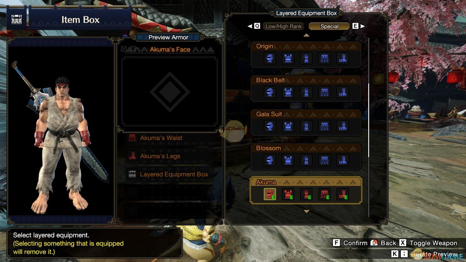 《怪物猎人：崛起》街头霸王隆外观MOD