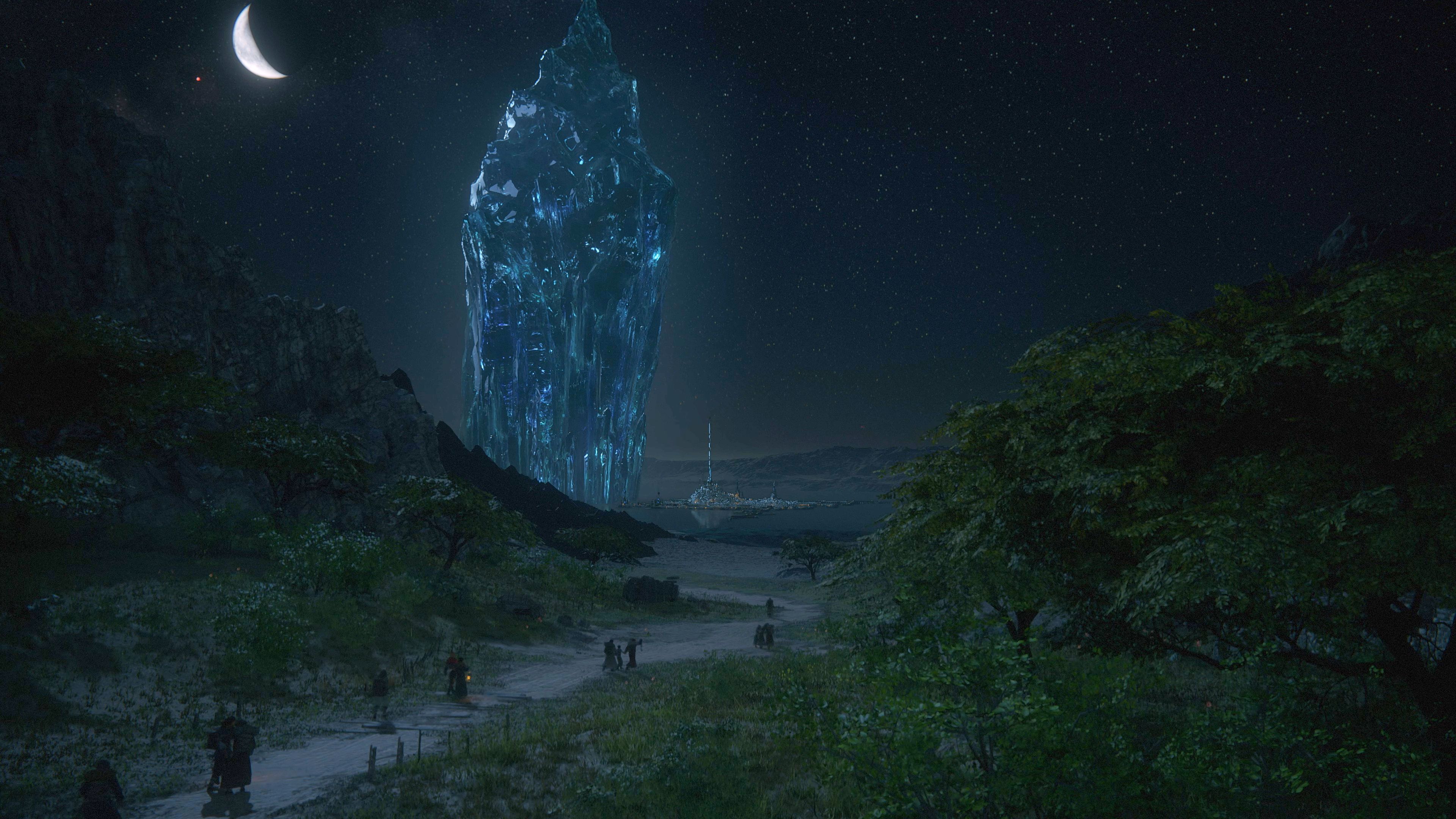 《最终幻想16》四张新截图 巨大水晶高耸入云