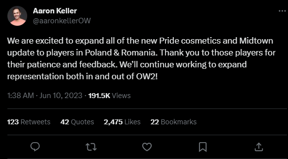 听从玩家呼声 《守望先锋2》LGBTQ+骄傲月活动将覆盖波兰等国