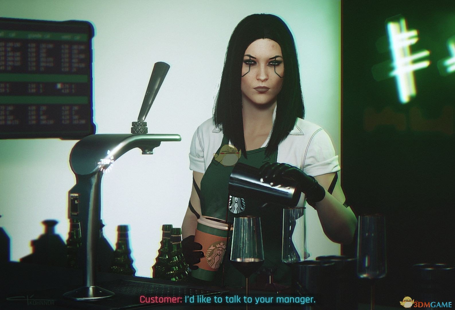 《赛博朋克2077》星巴克女式围裙MOD