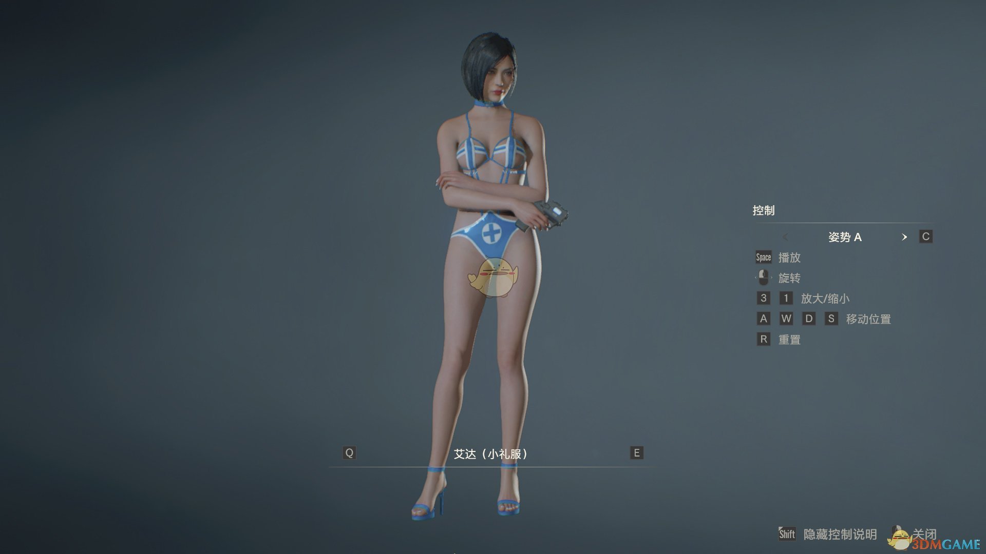 《生化危机2：重制版》艾达he克莱尔 调皮比基尼宝石蓝MOD