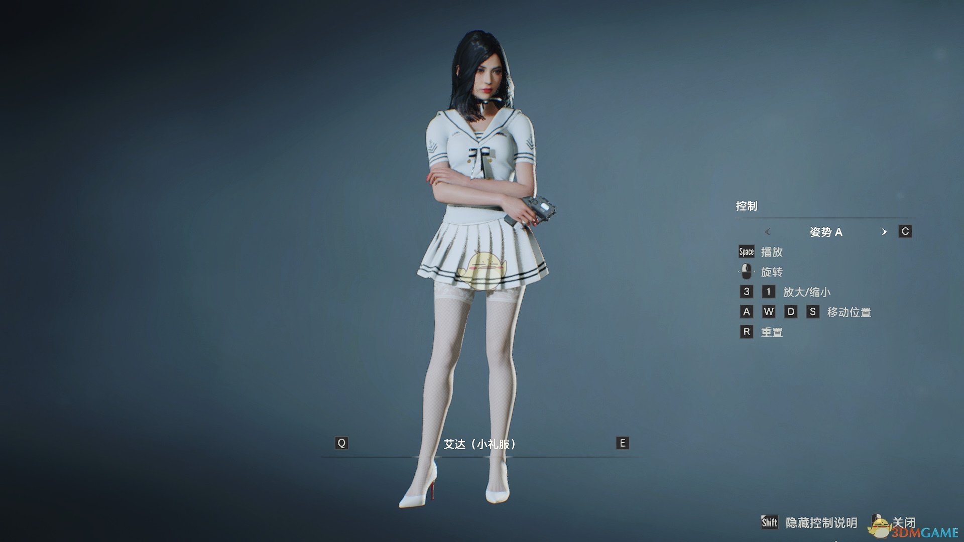 《生化危机2：重制版》艾达he克莱尔 蓝色飘柔长发海军妹子装MOD