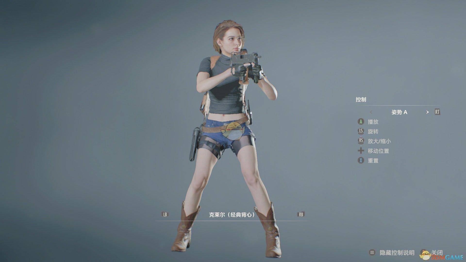 《生化危机2：重制版》黑暗历代记 吉尔经典无背心款式MOD