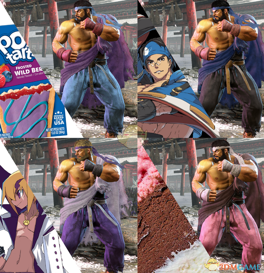 《街头霸王6》隆的默认服装颜色MOD