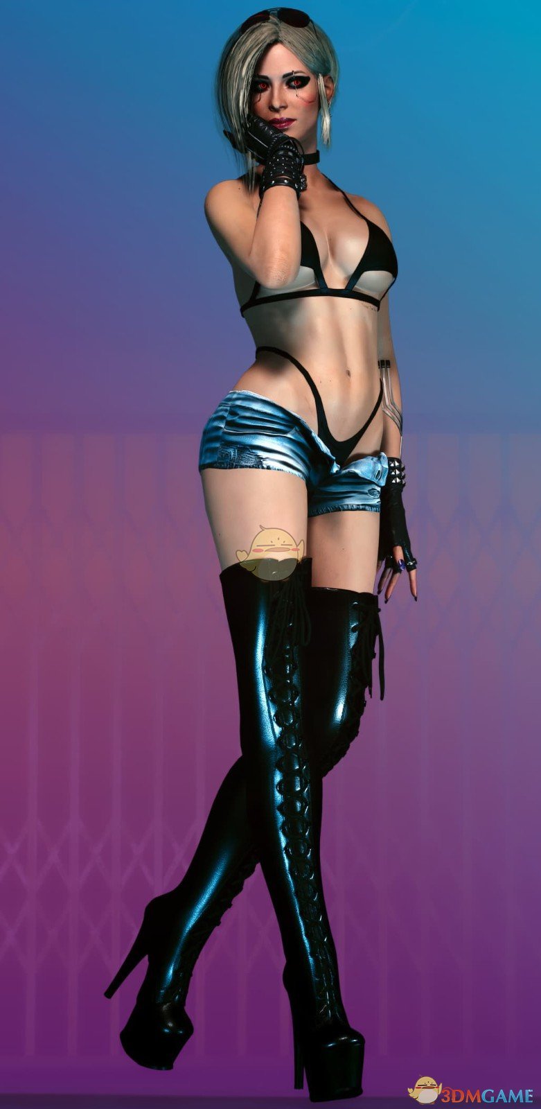 《赛博朋克2077》Wizzo的Lizzy全系带靴子MOD