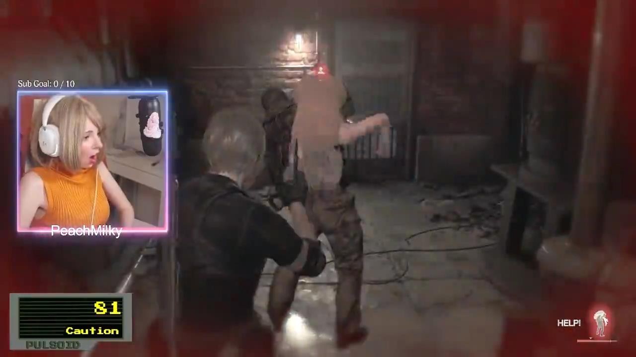 《生化危机4：重制版》阿什莉形体模特玩游戏 一枪击毙自己