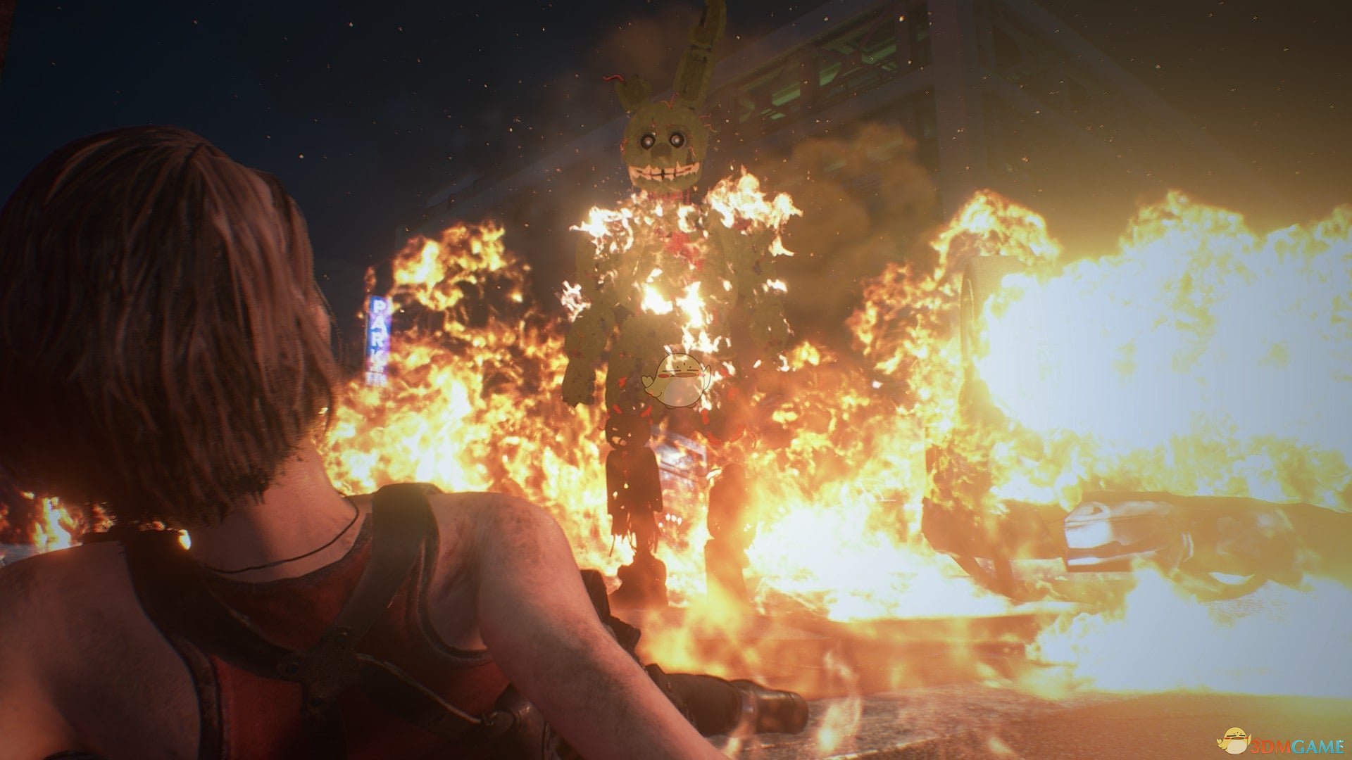 《生化危机3：重制版》玩具熊五夜后宫3弹簧陷阱替换暴君MOD