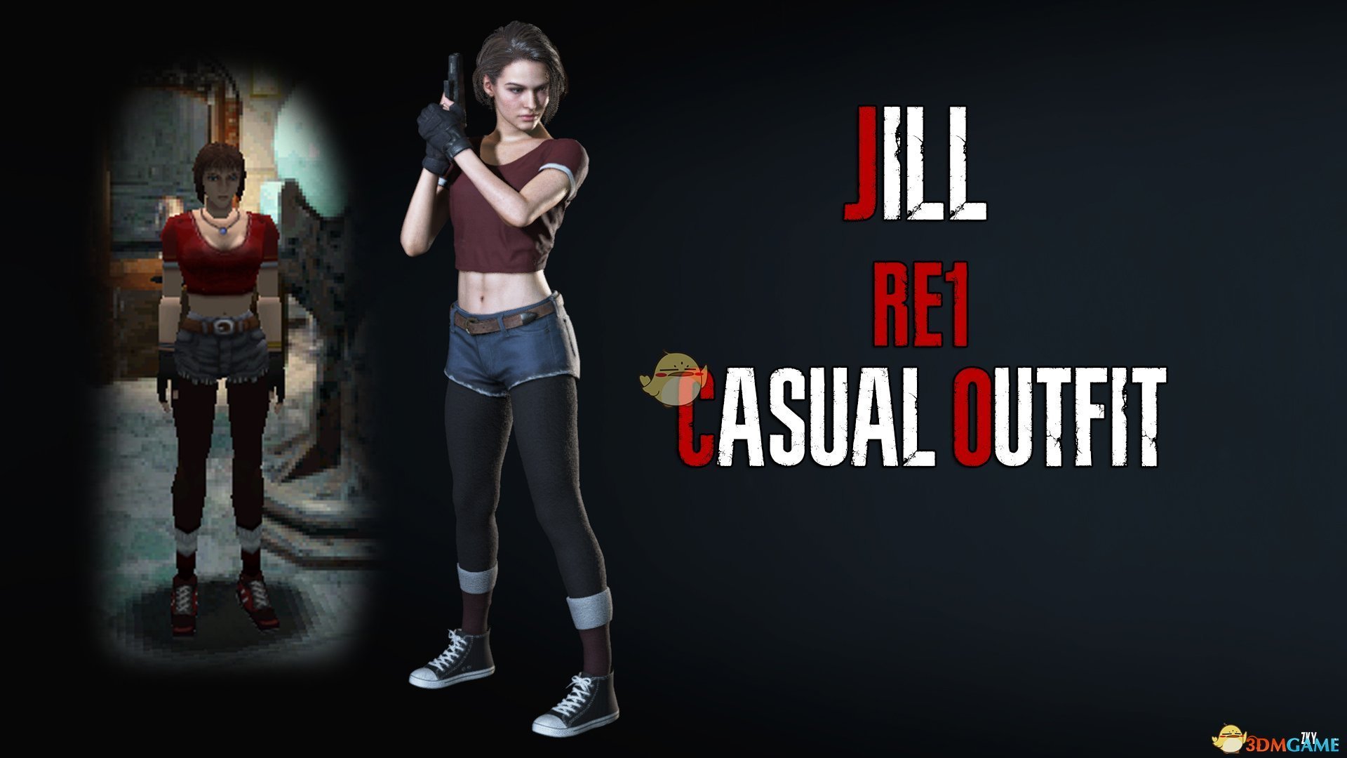 《生化危机3：重制版》吉尔RE1休闲装MOD