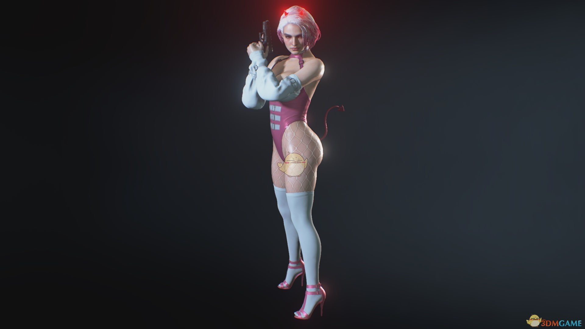 《生化危机3：重制版》吉尔乳胶装恶魔白发粉红独立版MOD