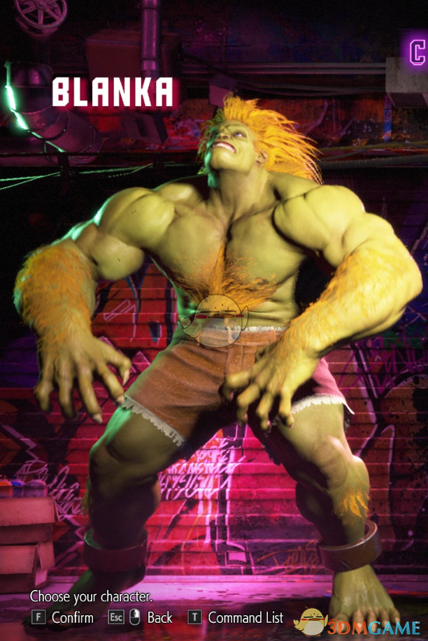 《街头霸王6》黄毛绿色巨兽布兰卡MOD