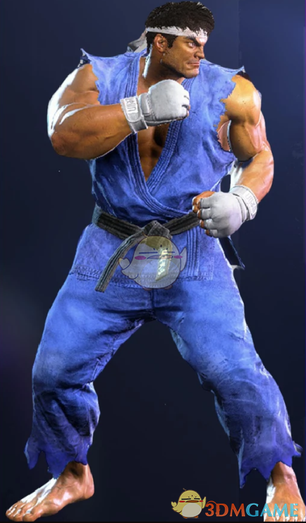 《街头霸王6》穿深蓝色空手道的隆默认服装2MOD