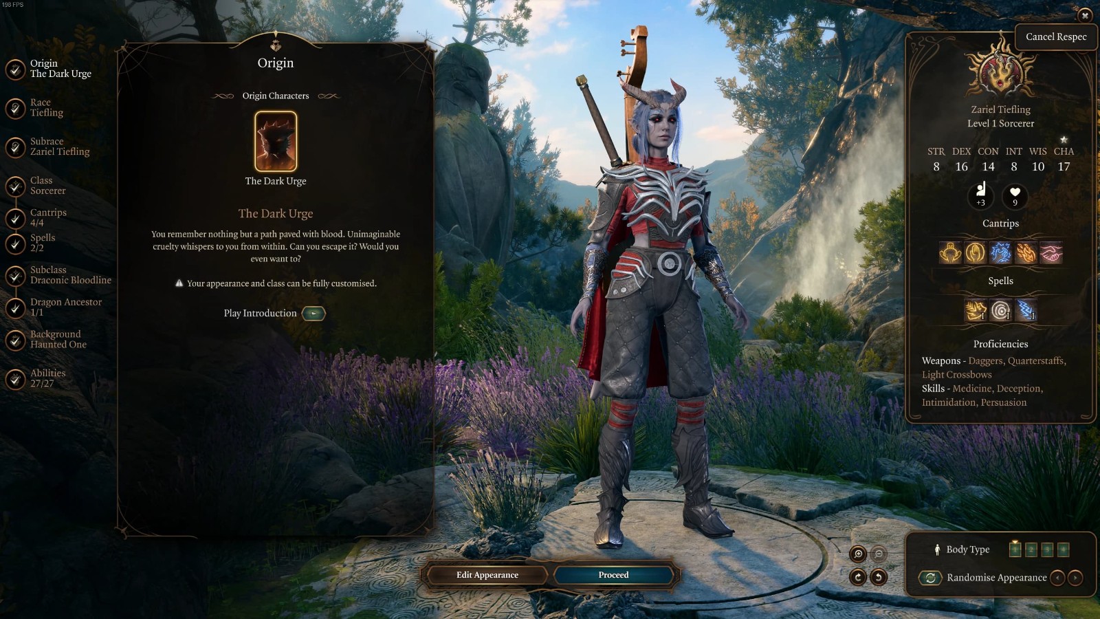 《博德之门3》重置外观-外观编辑器精简版MOD