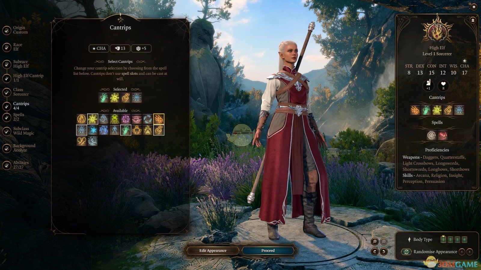 《博德之门3》术士用的牧师法术MOD