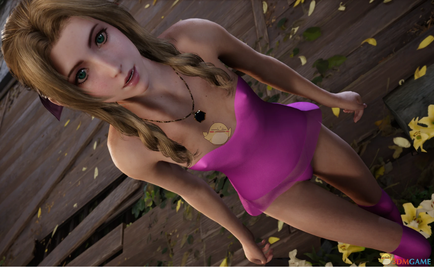 《最终幻想7：重制版》穿性感粉色小背心的爱丽丝MOD