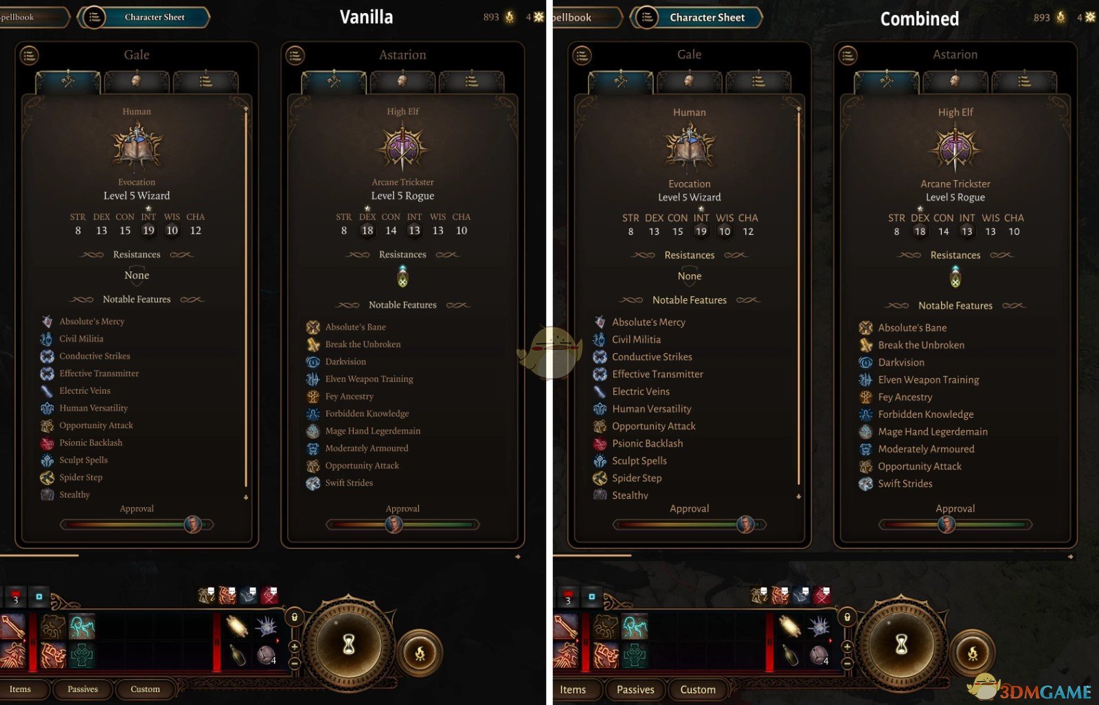 《博德之门3》更简单的文本MOD