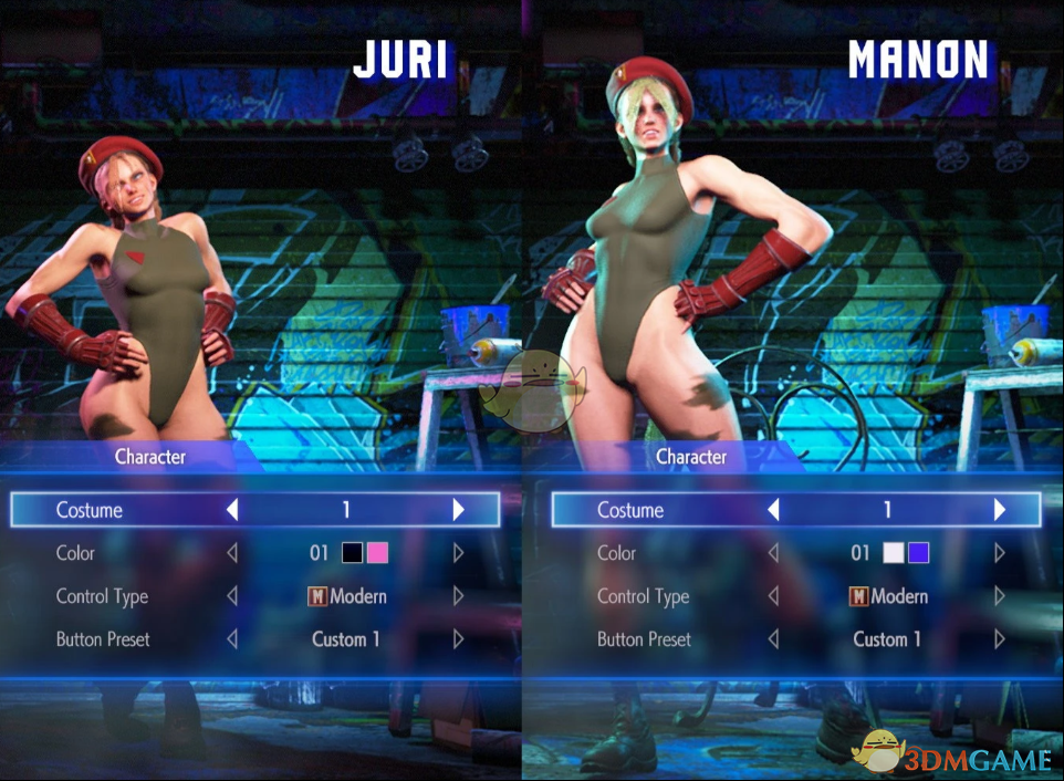 《街头霸王6》2代嘉米替换韩蛛俐和曼侬默认1​MOD