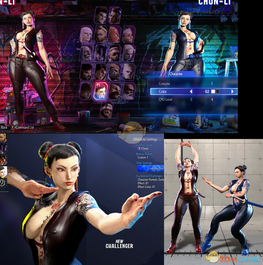 《街头霸王6》黑色皮衣的日本黑帮春丽MOD