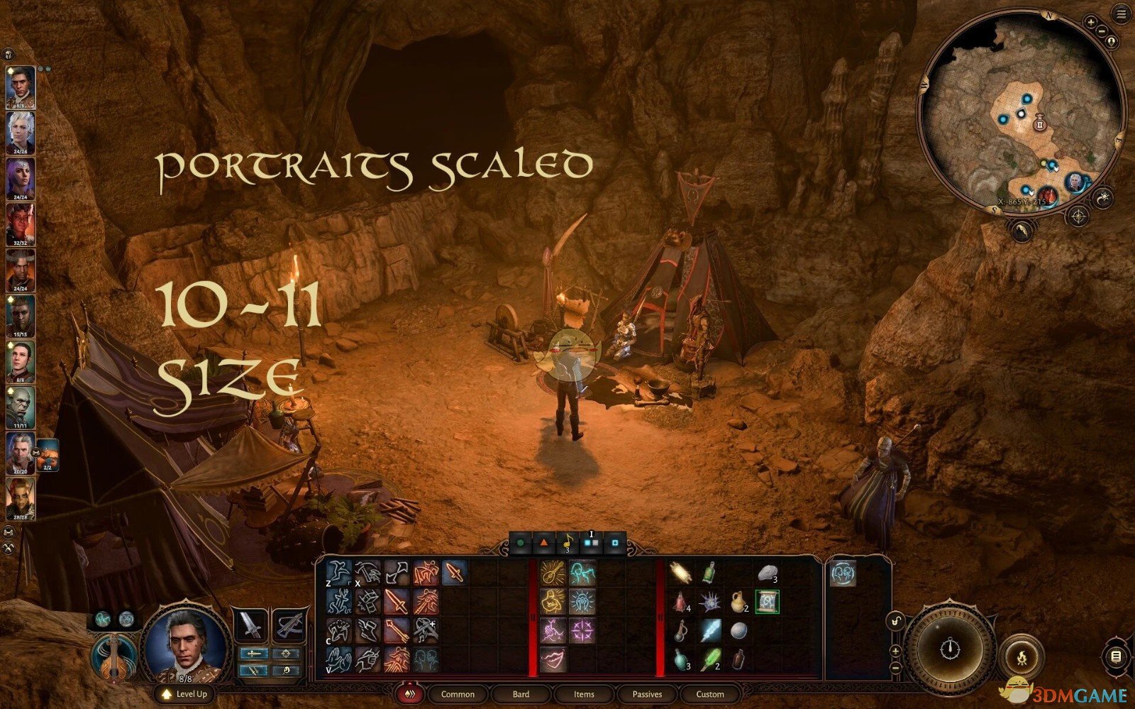 《博德之门3》更大的人物栏2MOD