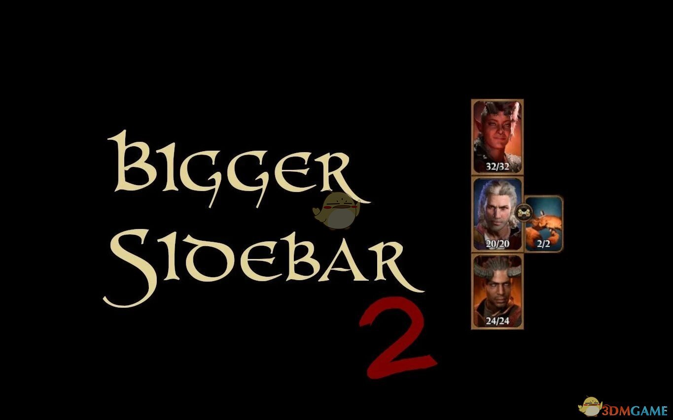 《博德之门3》更大的人物栏2MOD