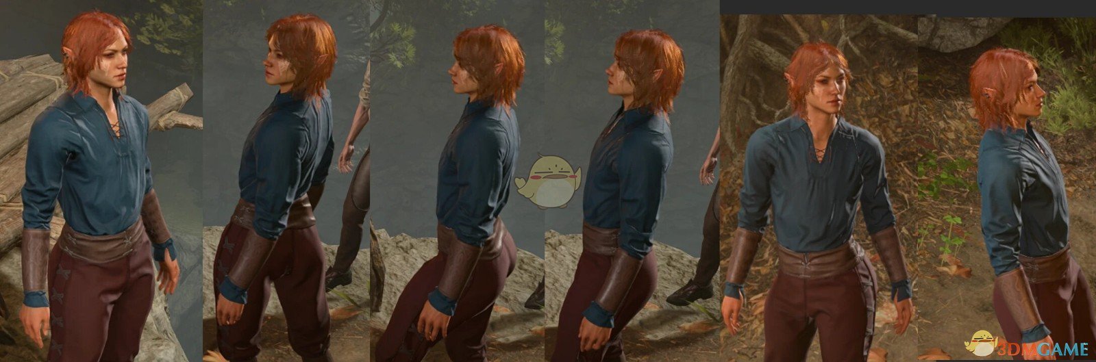 《博德之门3》男性身体3胸部调整和营地服装编辑MOD