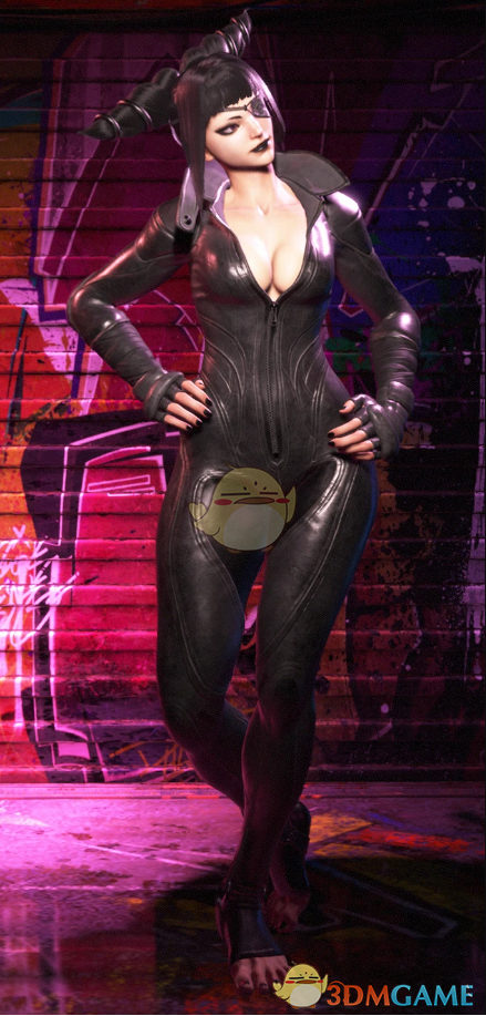 《街头霸王6》黑色服装的黑唇哥特韩蛛俐服装合集MOD