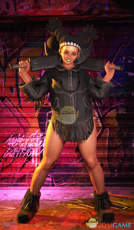 《街头霸王6》黑色服装的黑唇哥特莉莉MOD