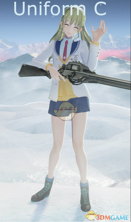 《噬血代码》穿白色校园制服的米亚MOD