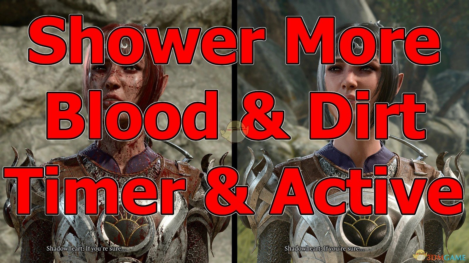 《博德之门3》淋浴更多的血液和污垢定时器和活动MOD