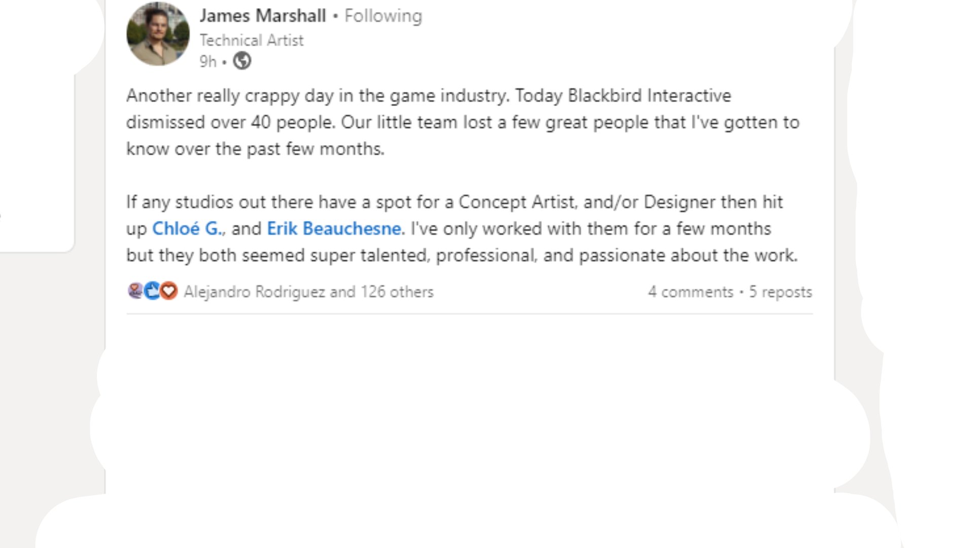 《家园3》开发商裁员超40人 包括游戏总监和首席设计师
