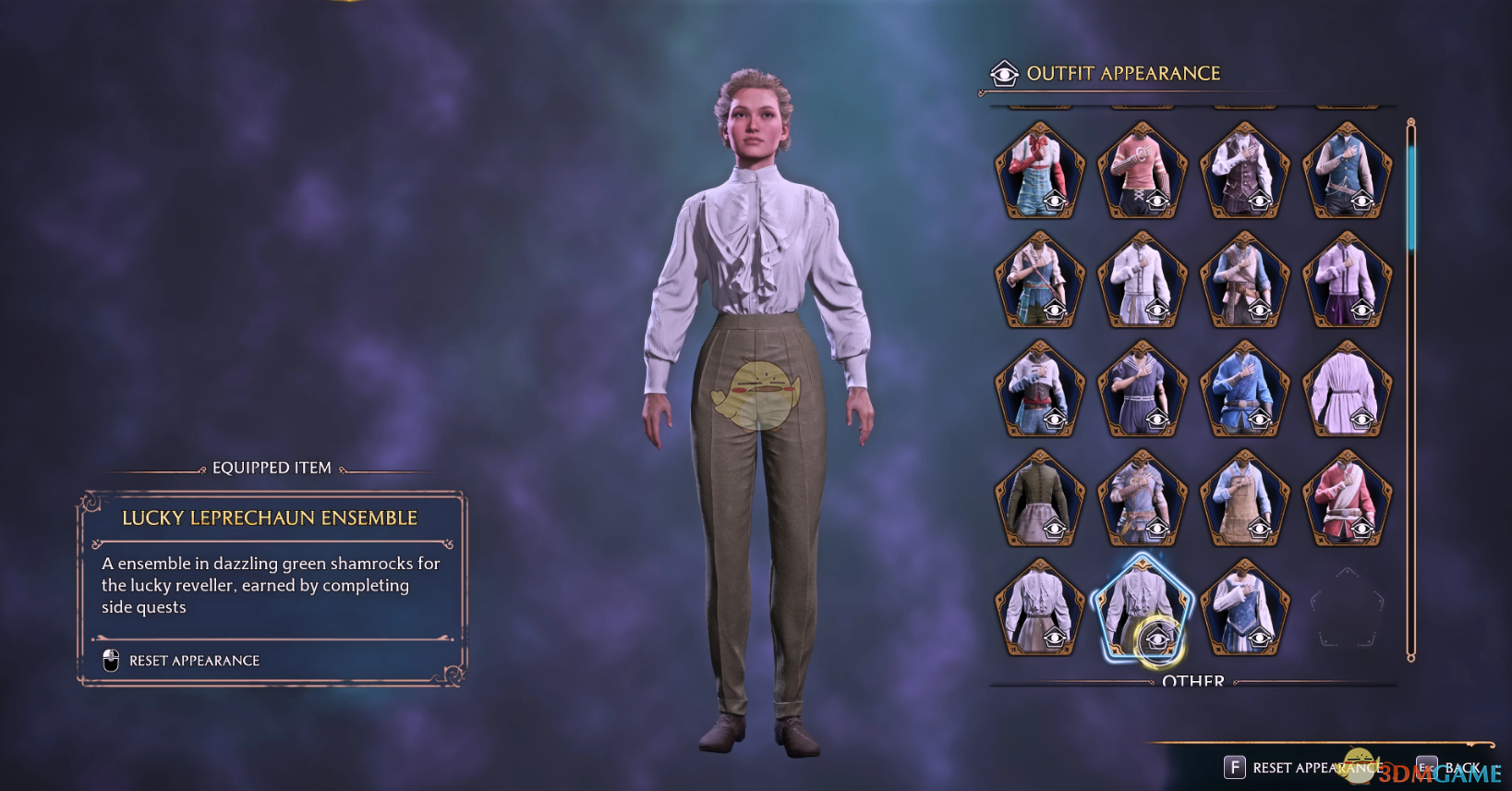 《霍格沃茨之遗》维多利亚风格棉白衬衣和古典西裤MOD