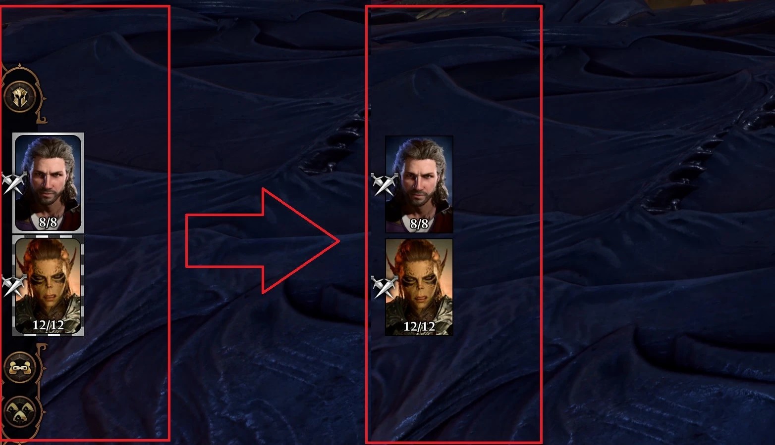 《博德之门3》隐藏玩家侧框和按钮MOD